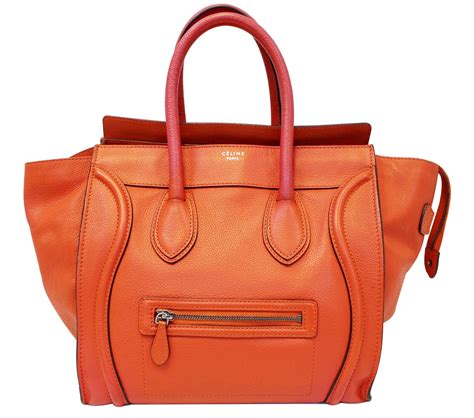 celine mini luggage orage tote bag nwt|celine mini luggage.